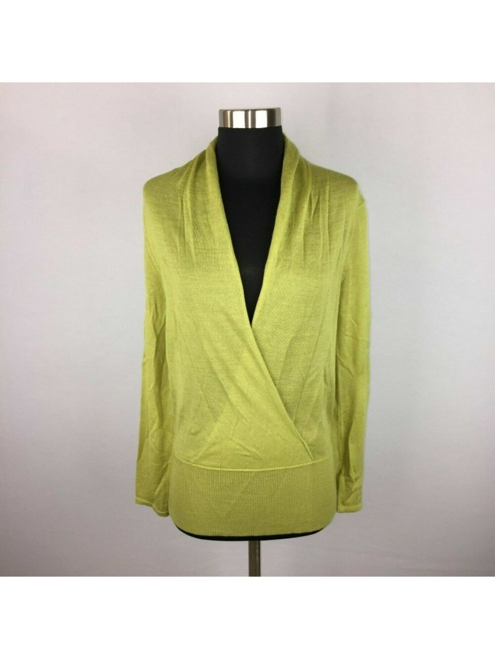 Soft Surroundings Sweater Womens XS Shawl Collar Faux Wrap Lightweight Thin Knit